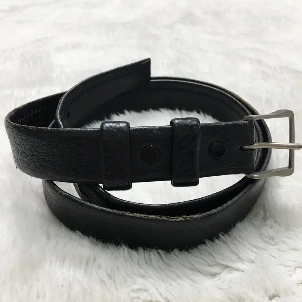 Dior Vintage Women’s Black Leather Belt Size 38